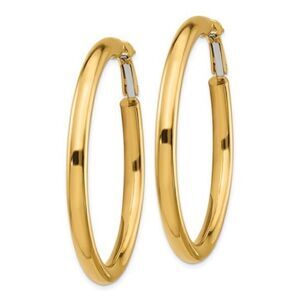 Quality 14k Gold Hoop Earrings with Omega Back Closure. Brand New